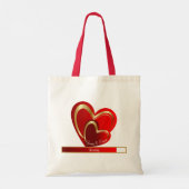 Liebe Rotes Herz Personalisierte Braut Tragetasche (Rückseite)