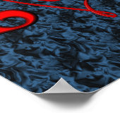 Liebe Rotes Herz Poster (Ecke)