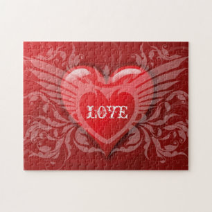 Liebe rotes Herz Puzzle