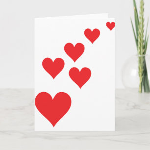 Liebe Rotes Herz - Regen - Valentine � Tag Feiertagskarte