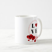 Liebe Rotes Herz Romantische Tea Cup Kaffee Tasse (VorderseiteRechts)