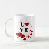 Liebe Rotes Herz Romantische Tea Cup Kaffee Tasse (Links)
