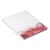 Liebe Rotes Herz schreiben Notizblock (angewinkelt)