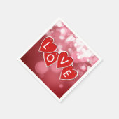 Liebe Rotes Herz schreiben Serviette (Ecke)