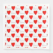 Liebe Rotes Herz Serviette (Vorderseite)