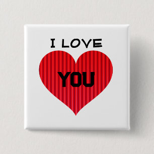 Liebe Rotes Herz Symbol-18374 Button