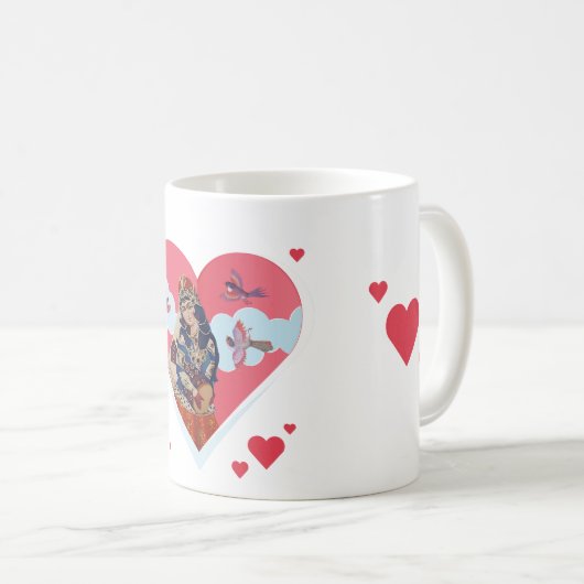 Liebe Rotes Herz Tasse (VorderseiteRechts)