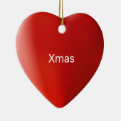 Liebe, rotes Herz und Kalligraphie Keramik Ornament (Rechts)