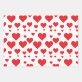 Liebe Rotes Herz Valentine Geschenkpapier Set (Vorderseite 2)
