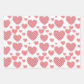 Liebe Rotes Herz Valentine Geschenkpapier Set (Vorderseite)