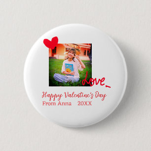 Liebe "Rotes Herz" - Valentinstag mit Fotonamento Button