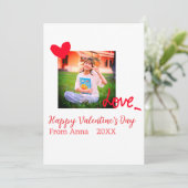 Liebe "Rotes Herz" - Valentinstag mit Fotonamento Einladung (Stehend Vorderseite)
