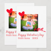 Liebe "Rotes Herz" - Valentinstag mit Fotonamento Einladung (Vorne/Hinten)