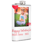 Liebe "Rotes Herz" - Valentinstag mit Fotonamento Flachmann (Rechts)