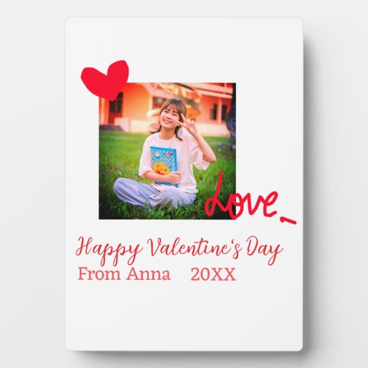 Liebe "Rotes Herz" - Valentinstag mit Fotonamento Fotoplatte (Vorderseite)