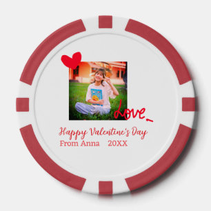 Liebe "Rotes Herz" - Valentinstag mit Fotonamento Pokerchips