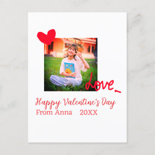 Liebe "Rotes Herz" - Valentinstag mit Fotonamento Postkarte
