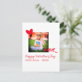 Liebe "Rotes Herz" - Valentinstag mit Fotonamento Postkarte (Stehend Vorderseite)