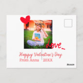 Liebe "Rotes Herz" - Valentinstag mit Fotonamento Postkarte (Rückseite)