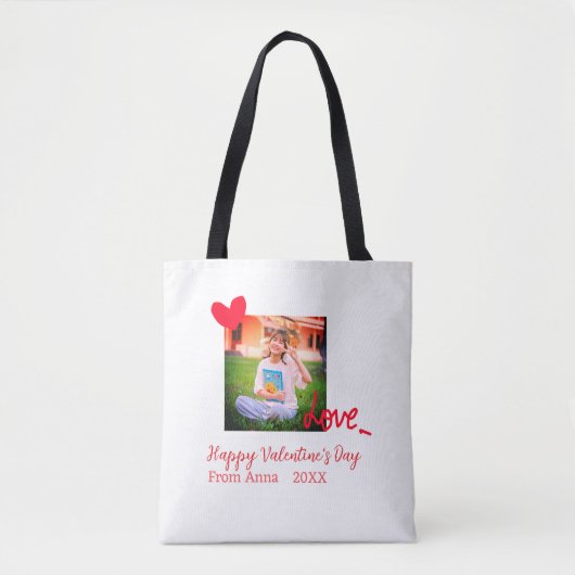 Liebe "Rotes Herz" - Valentinstag mit Fotonamento Tasche (Vorderseite)