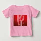 Liebe Rotes Rotes Rosa Baby T-shirt (Vorderseite)