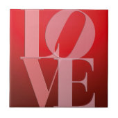 Liebe Rotes Rotes Rosa Fliese (Vorderseite)