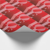 Liebe Rotes Rotes Rosa Geschenkpapier (Ecke)