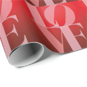 Liebe Rotes Rotes Rosa Geschenkpapier (Rolleneckpunkt)