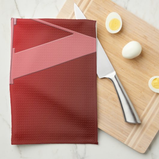 Liebe Rotes Rotes Rosa Handtuch (Viertel Falte)