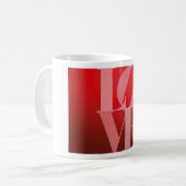 Liebe Rotes Rotes Rosa Kaffeetasse (Vorderseite Links)