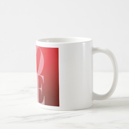 Liebe Rotes Rotes Rosa Kaffeetasse (Rechts)