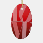 Liebe Rotes Rotes Rosa Keramikornament (Rechts)