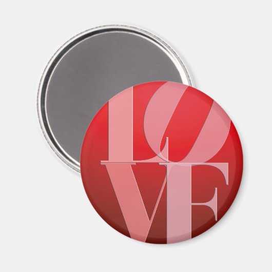 Liebe Rotes Rotes Rosa Magnet (Vorderseite/Rückseite)