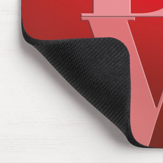 Liebe Rotes Rotes Rosa Mousepad (Ecke)