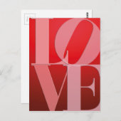 Liebe Rotes Rotes Rosa Postkarte (Vorne/Hinten)