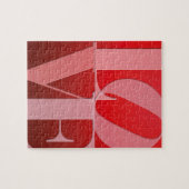 Liebe Rotes Rotes Rosa Puzzle (Horizontal)