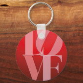 Liebe Rotes Rotes Rosa Schlüsselanhänger (Vorderseite)