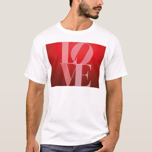 Liebe Rotes Rotes Rosa T-Shirt (Vorderseite)