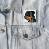 Liebe Rottweiler Black & Brown Puppy-Hund-Button Button (Beispiel)