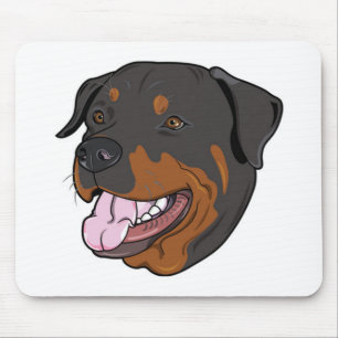 Liebe Rottweiler Welpe Hund Cartoon Mauspad