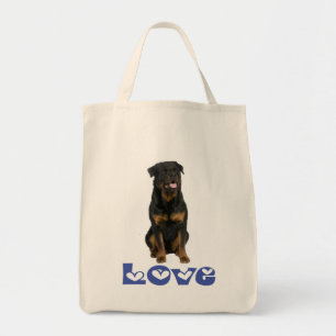 Liebe Rottweiler Welpen Hund Canvas-Tasche Tragetasche