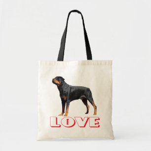 Liebe Rottweiler Welpen Hund Canvas-Tasche Tragetasche