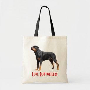 Liebe Rottweiler Welpen-Hund Leinwand-Tasche Tragetasche