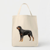 Liebe Rottweiler Welpen Hund Leinwand Tote Tasche (Vorne)