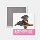Liebe Rottweiler Welpenhund Magnet (Vorderseite/Rückseite)