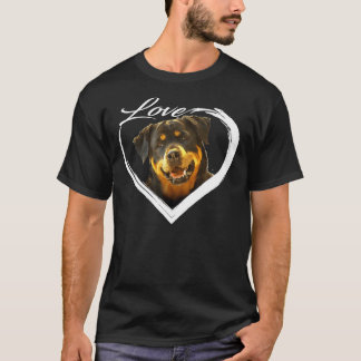 Liebe Rottweilers Metzgerhund Rottie Welpen Hund L T-Shirt