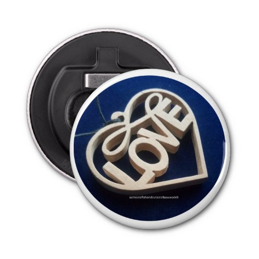 LIEBE Round Bottle Opener Flaschenöffner (Vorderseite)