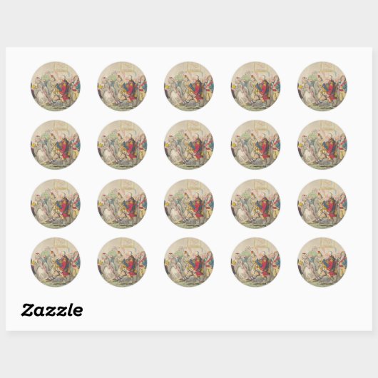Liebe - Round Stickers for Stationery (Blatt)