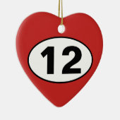 Liebe Rt. 12 Außenbanken Keramik Ornament (Rechts)