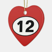 Liebe Rt. 12 Außenbanken Keramik Ornament (Links)